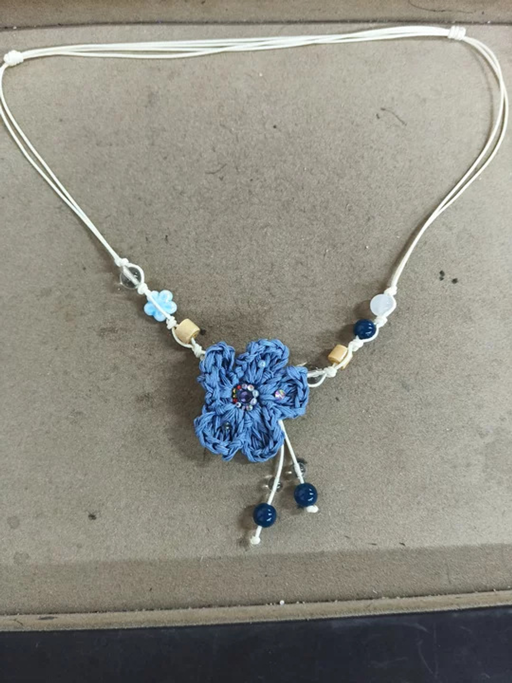 Nozari - Woven Floral Pendant Collarbone Necklace