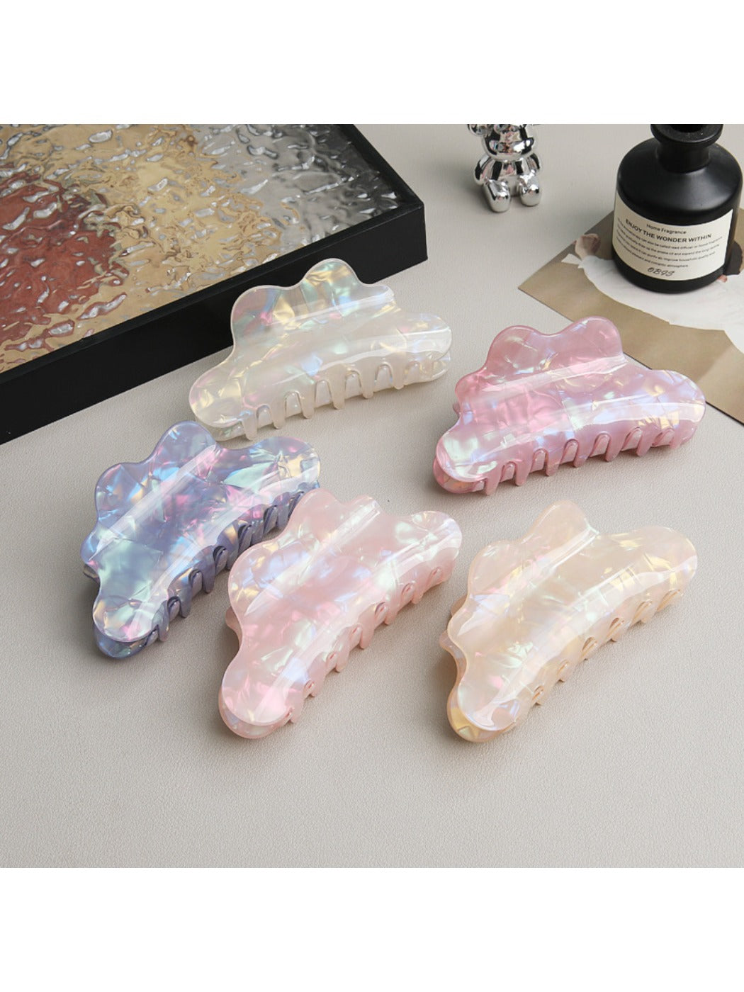 Beau - Colourful Rainbow Cloud Hair Claw Clip