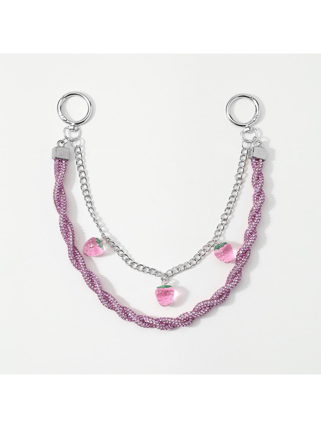 Keypus - Y2K Heart Chain Decorative Bag Charm Keychain