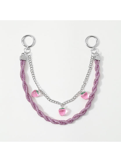 Keypus - Y2K Heart Chain Decorative Bag Charm Keychain