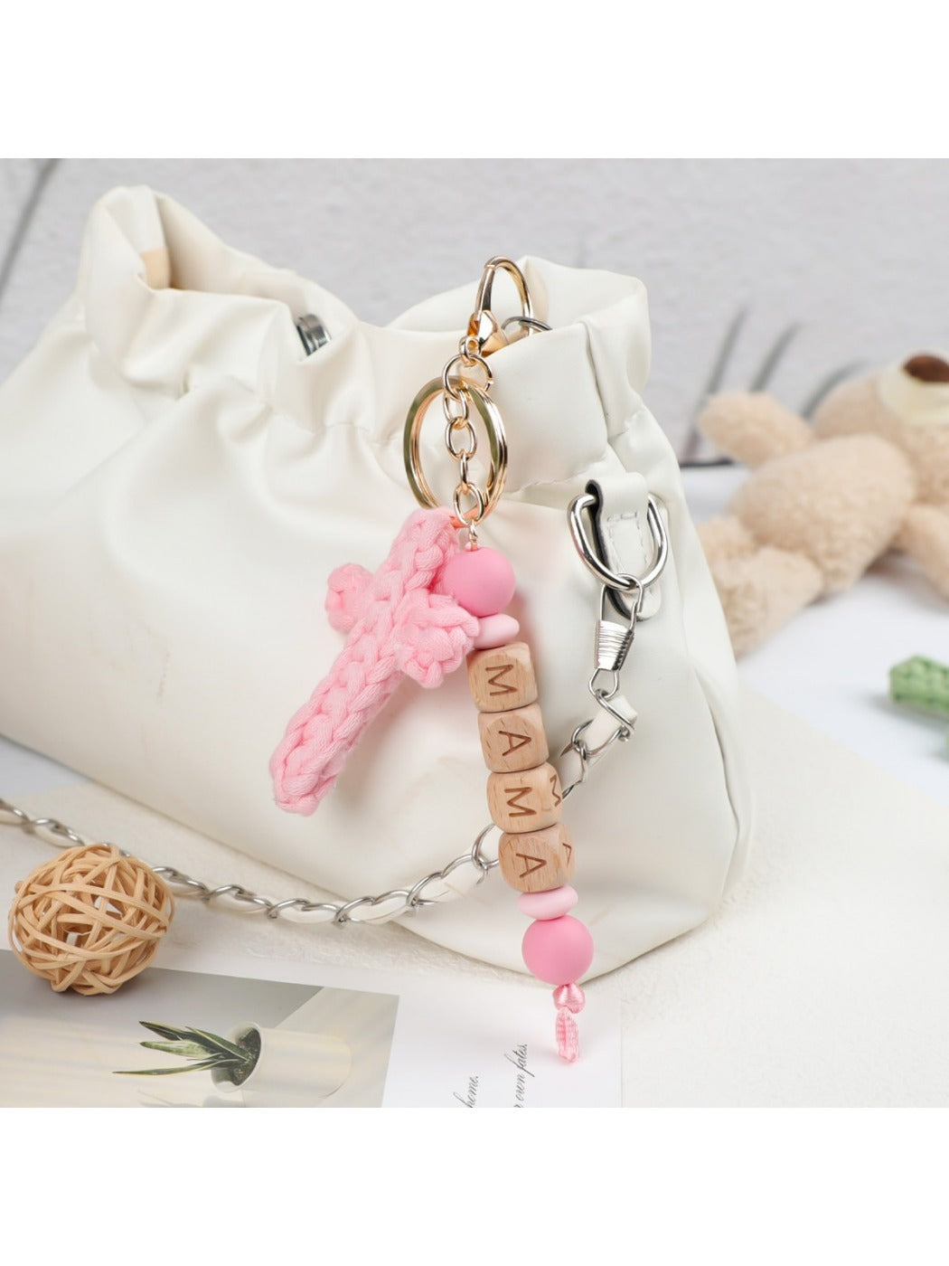 Keypus - Cross Shaped Letter Pattern Keychain