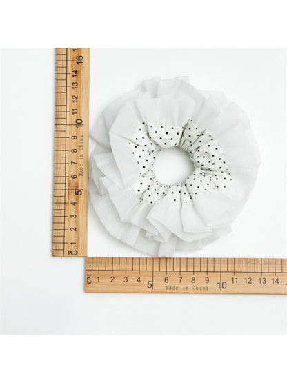 Gifty - Black White Polka Dot Scrunchie