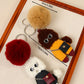 Keypus - PU Plush Cartoon Animal Pom Pom Keychain