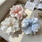 Gifty - Floral Lace Trim Wide Scrunchie Hair Tie