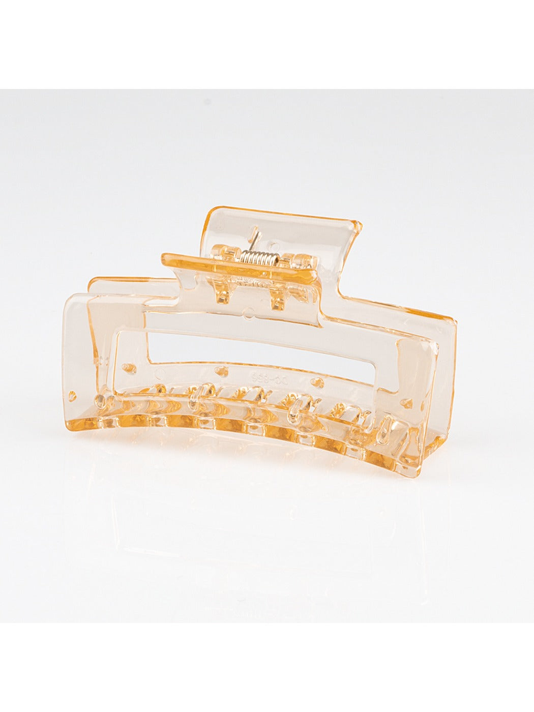 Beau - Clear Solid Color Openwork Square Claw Clip