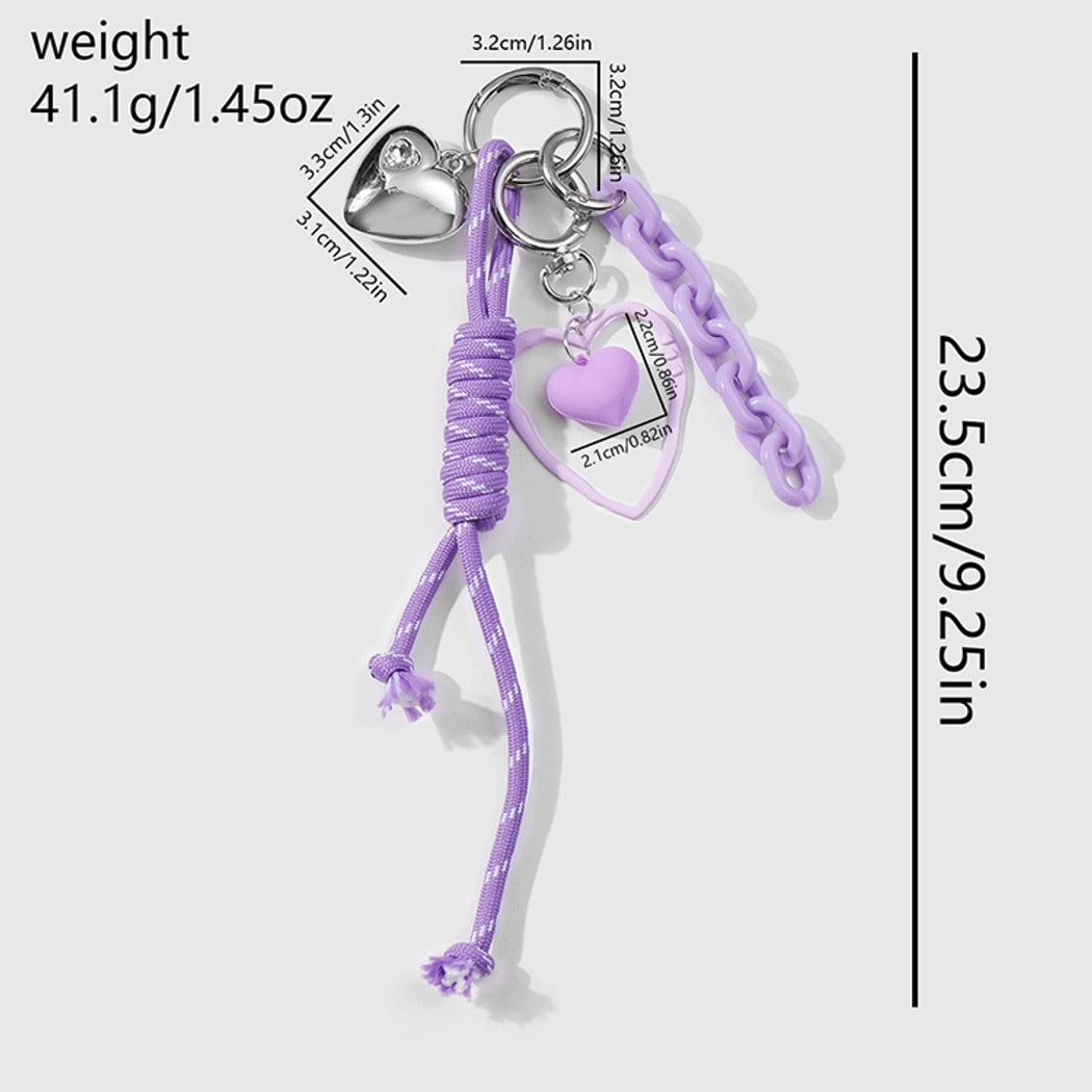 Keypus - Heart Chain Cord Decorative Keychain