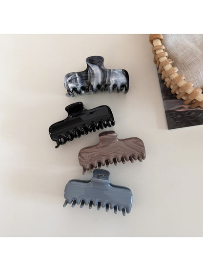 Beau - Square Acrylic Metal Hair Claw Clip