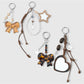 Keypus - Retro Beaded Cord Star Mirror Bag Charm Keychain