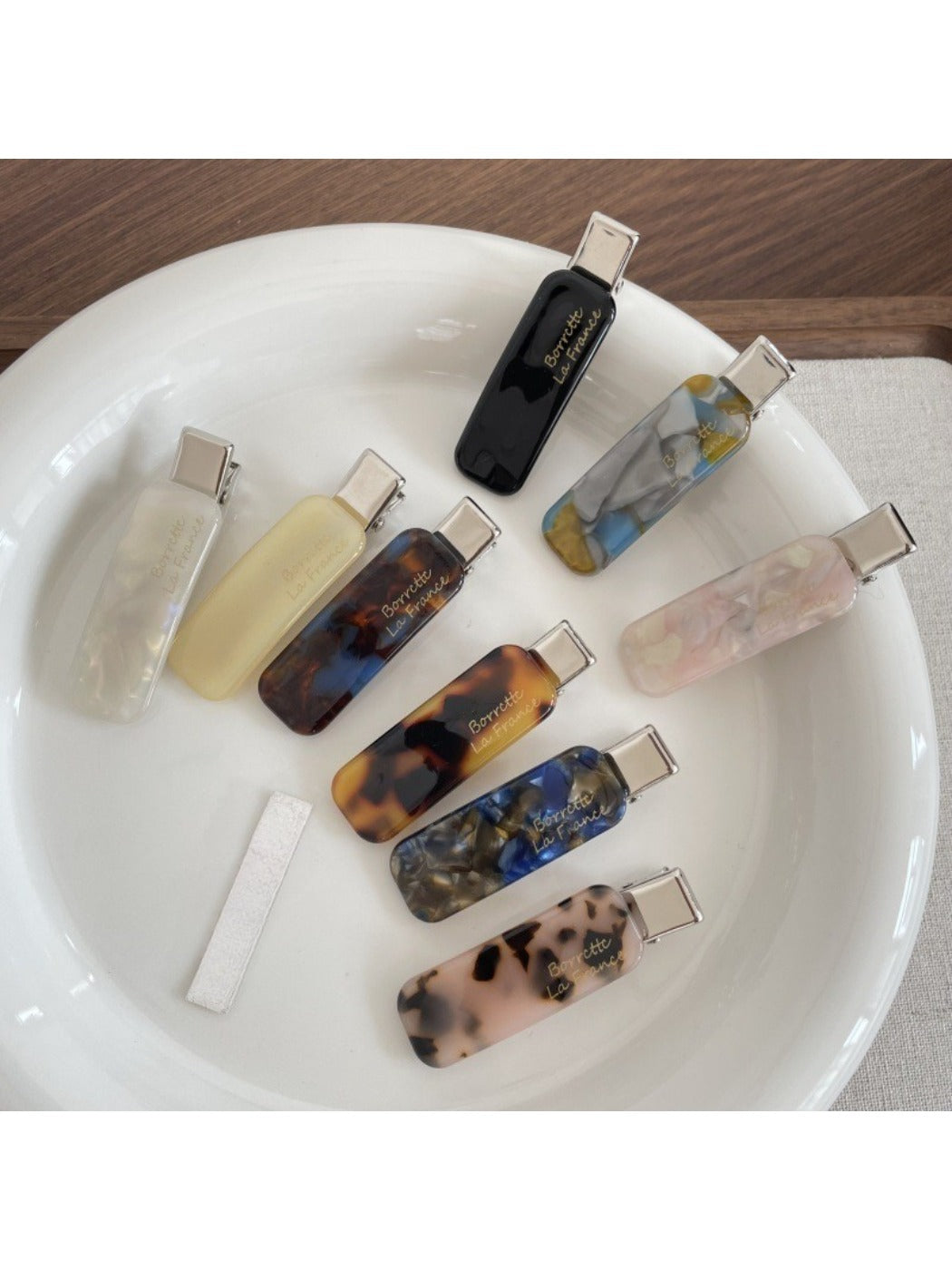 Beau - Retro Rectangular Acetate Hair Clip