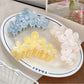 Beau - Marbled Flower Plastic Floral Hair Claw Clip