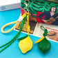 Keypus - Decorative Lemon Bag Charm with Strap Keychain