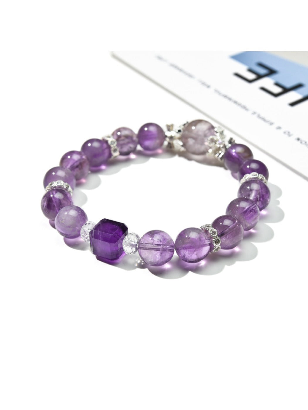 Lovra crystal beaded bracelet worn on wrist showcasing its delicate design