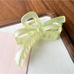 Beau - Large Bow Ring Detail Geometric PC Claw Clip