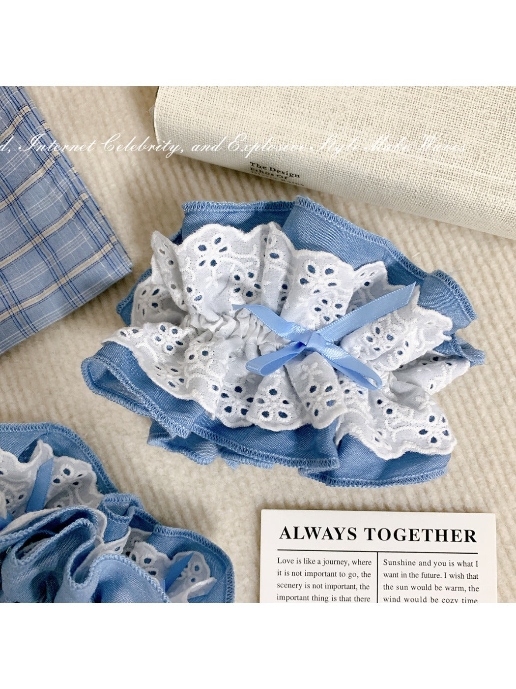 Gifty - Elegant Denim Lace Scrunchie