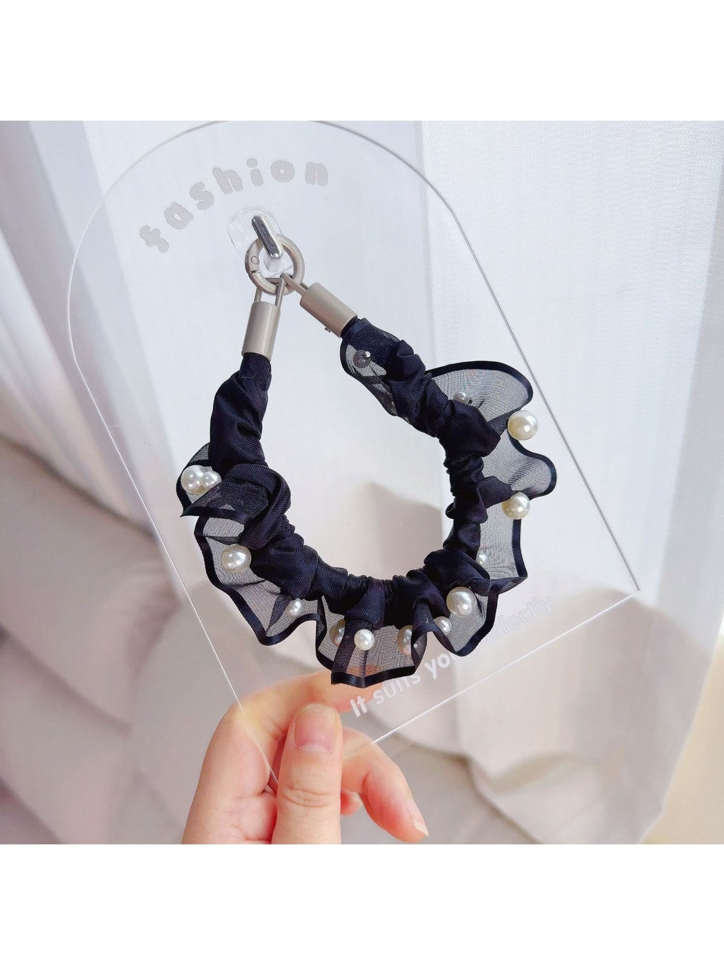 Keypus - Decorative Beaded Ruffle Phone Lanyard Charm