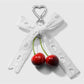 Keypus - Y2K Lace Bow Cherry Bag Charm Keychain