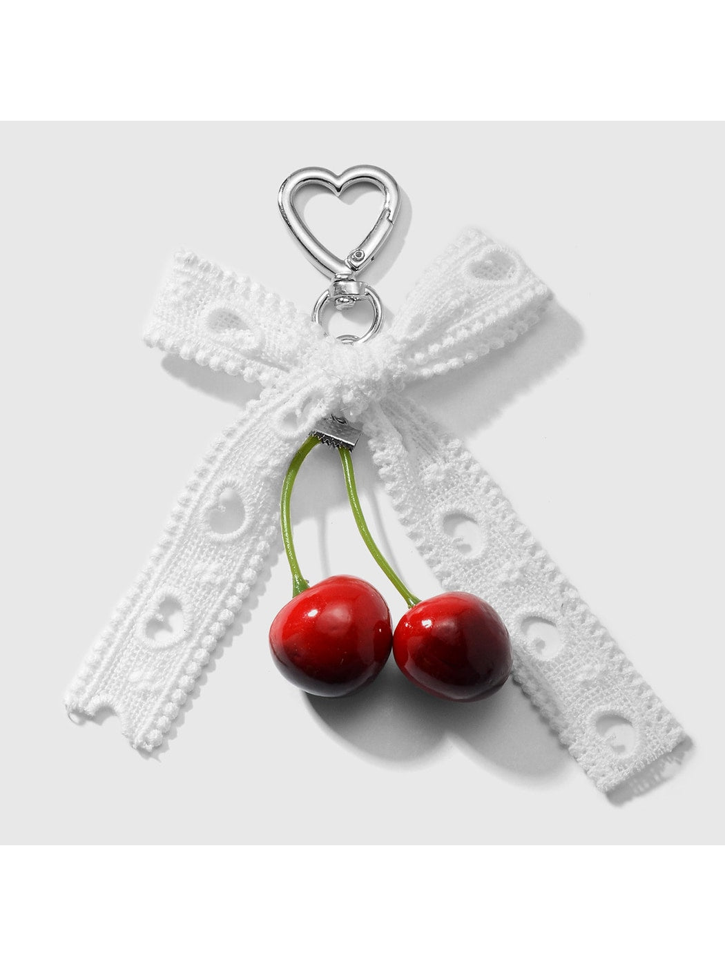 Keypus - Y2K Lace Bow Cherry Bag Charm Keychain