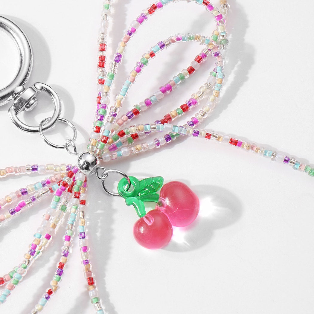 Keypus - Double Layer Beaded Bow Keychain