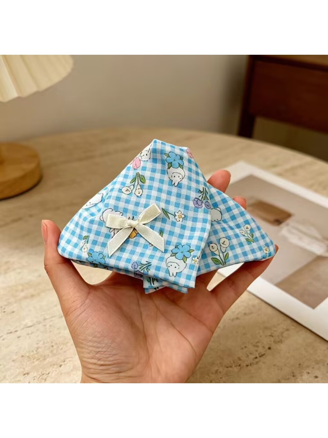 Beau - Bow Floral Rabbit Print Fabric Claw Clip