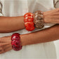 Lovra vintage textured link bracelet worn on wrist with casual outfit