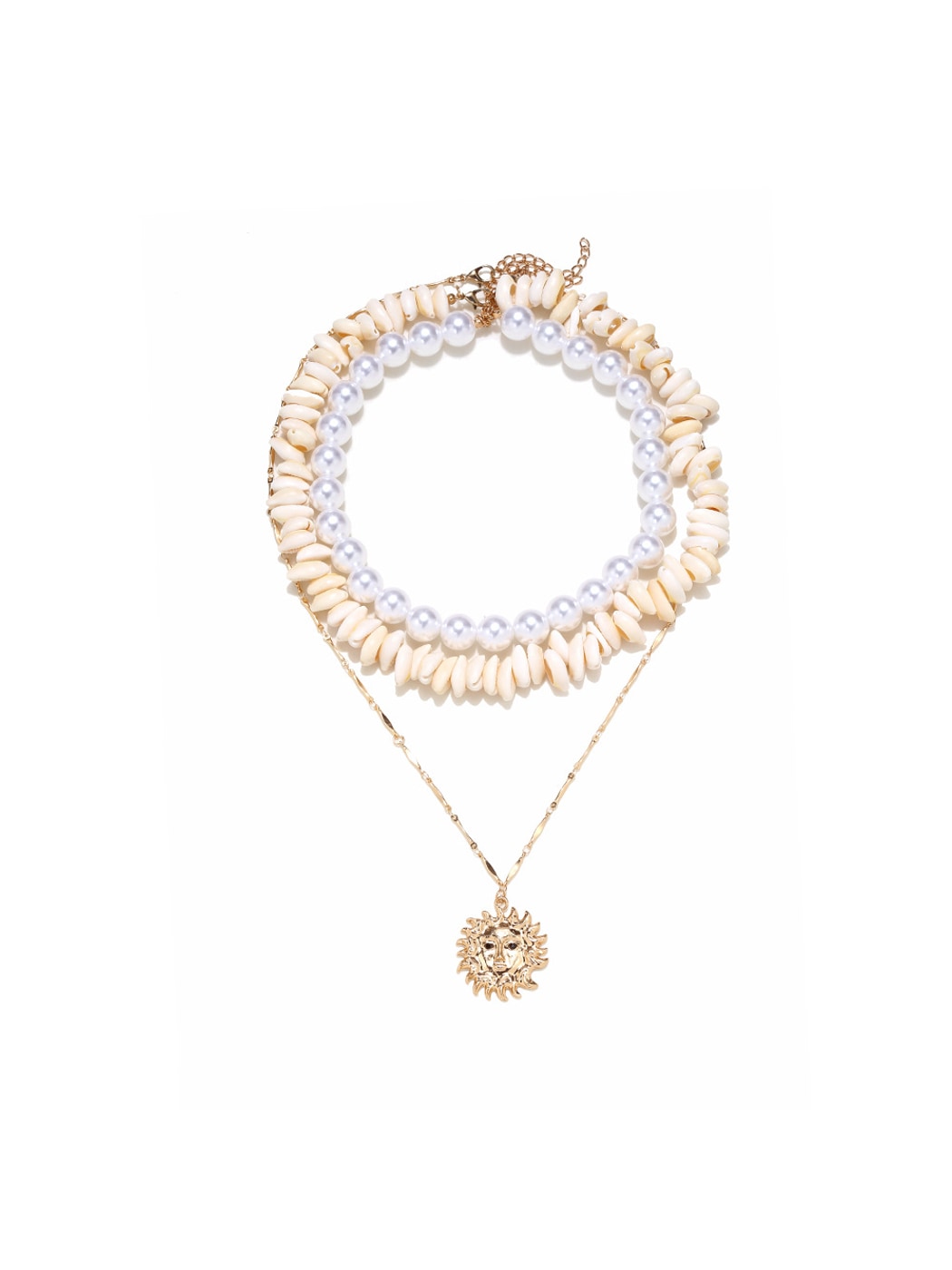 Nozari - Ocean Style Beaded Sun Drop Statement Necklace
