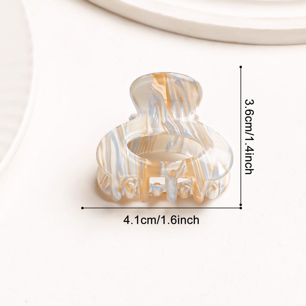 Beau - Glossy Striped Openwork Claw Clip