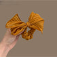 Gifty - Pleated Bow Polyester Fabric Scrunchie