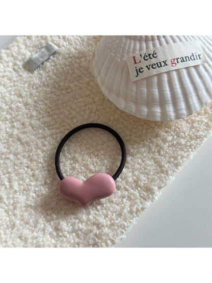 Gifty - Minimalist Solid Color Heart Hair Tie