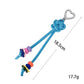 Keypus - Beaded Knotted Charm Heart Clip Keychain