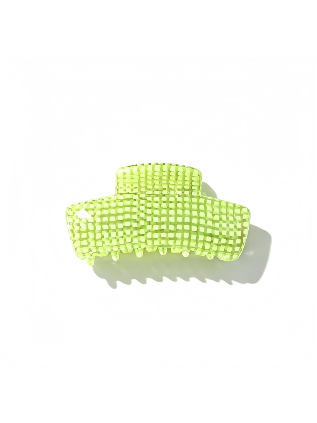 Beau - Checker Pattern Acetate Fiber Claw Clip