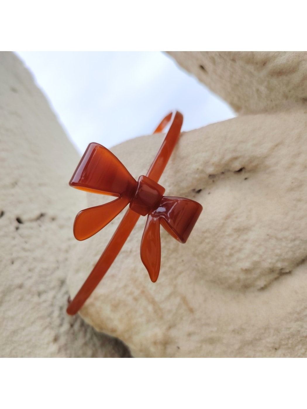 Gifty - Minimal Bow Accent Acetate Fiber Headband