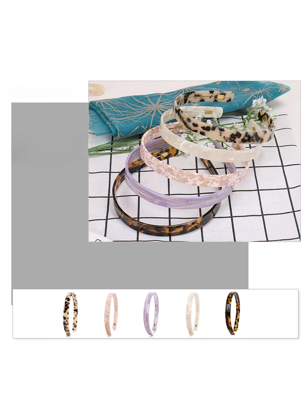 Gifty - Retro Acetate Fiber Marble Finish Headband