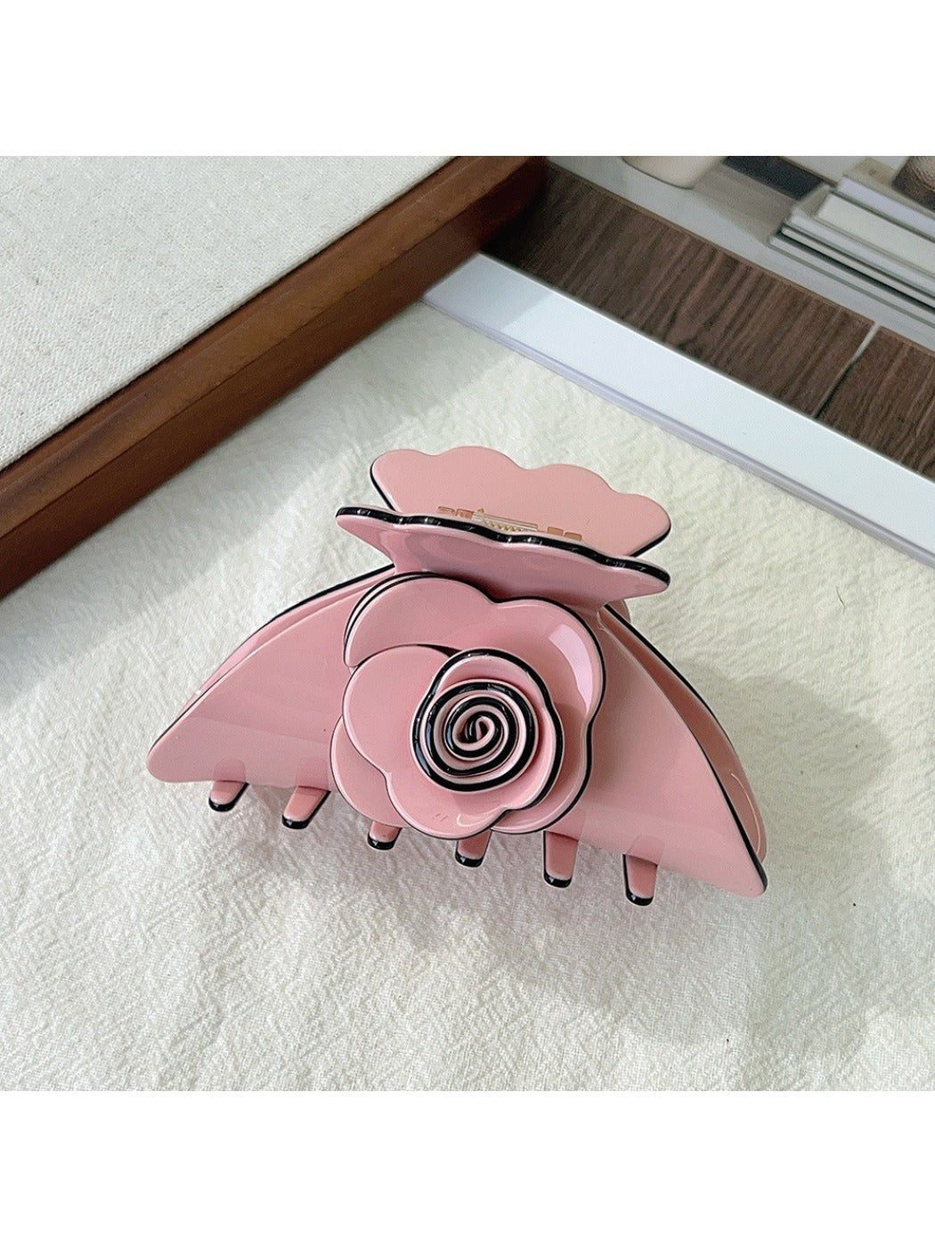 Beau - Acetate Rose Flower Shaped Hair Clip
