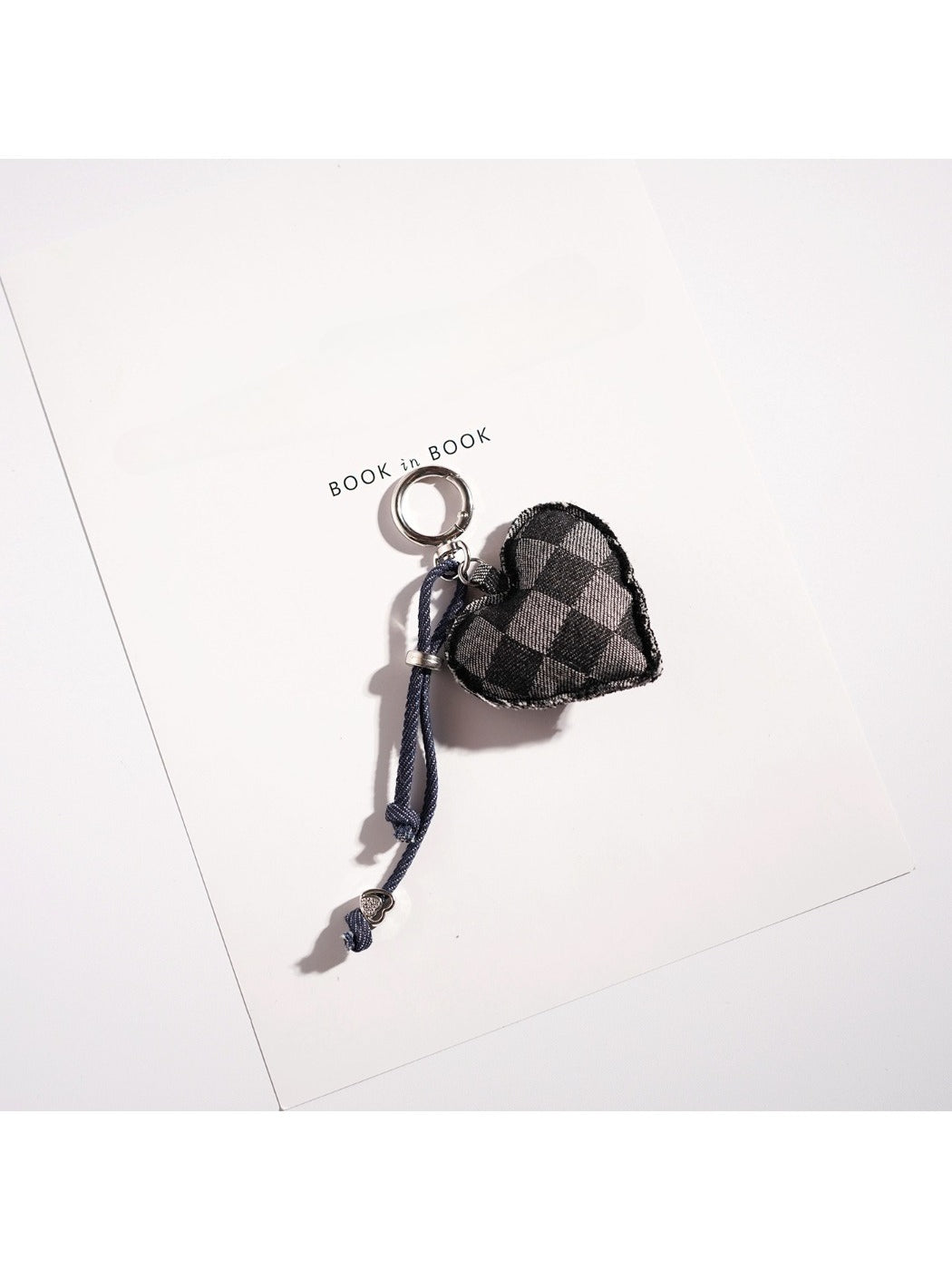 Keypus - Cartoon Denim Heart-shaped Keychain
