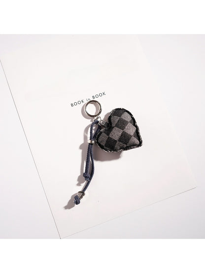 Keypus - Cartoon Denim Heart-shaped Keychain