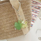 Keypus - Acrylic Clover Bow Beaded Bag Charm Keychain