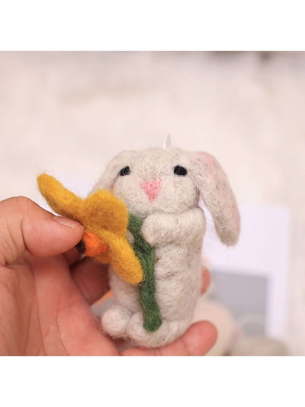 Feltery - Cute 3D Bunny Plush Keychain Bag Charm