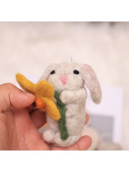 Feltery - Cute 3D Bunny Plush Keychain Bag Charm