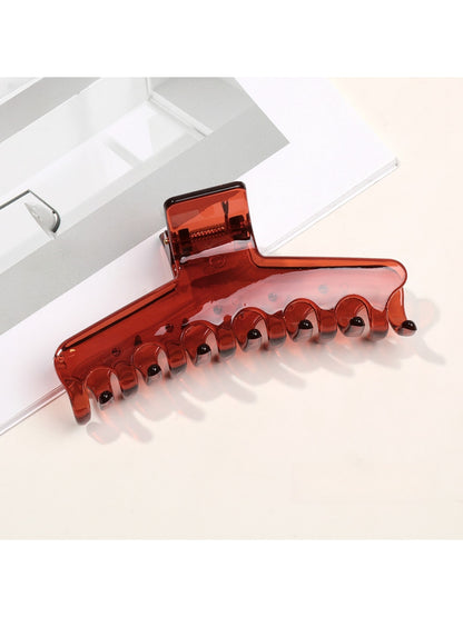 Beau - Clear Finish PC Geometric Hair Claw Clip