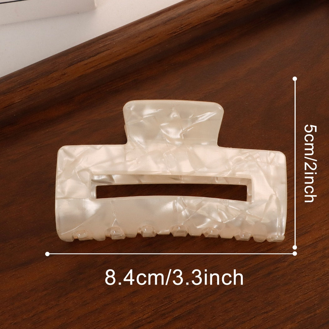 Beau - Minimalist Rectangle Openwork Claw Clip