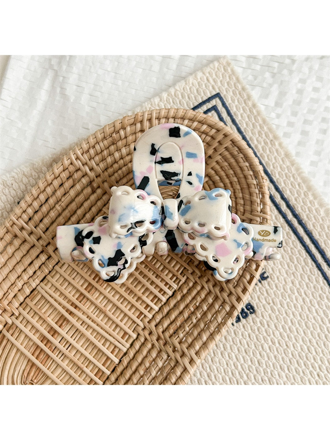 Beau - Decorative Bow Shape Acetate Alloy Claw Clip