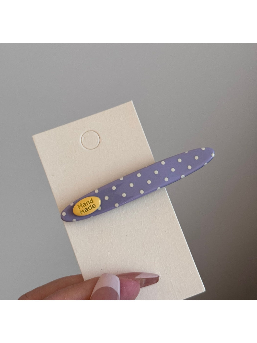 Beau - Polka Dot Acrylic Side Section Hair Clip