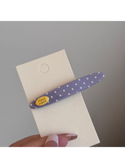 Beau - Polka Dot Acrylic Side Section Hair Clip