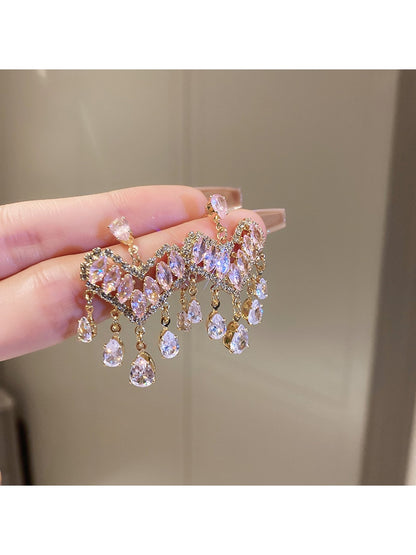 Earedge - Alloy Cluster Design Stud Earrings
