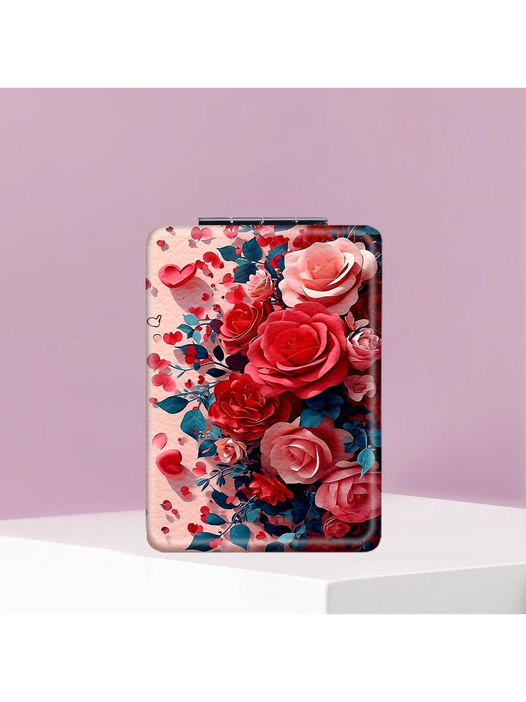 Mirroray - Floral Print Rectangle Compact Mirror
