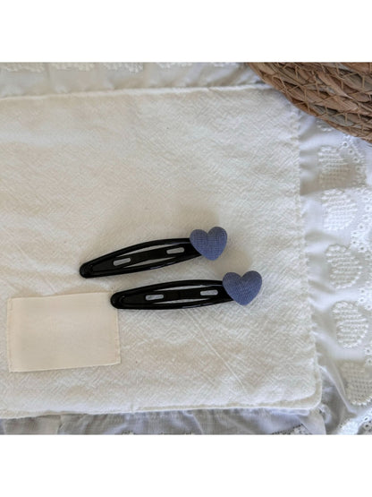 Beau - Sweet Heart Detail Side Styling Hair Clip Set
