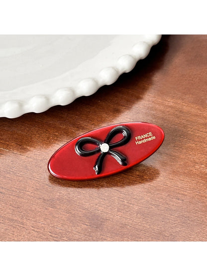Beau - Bow Shaped Oval Hair Clip