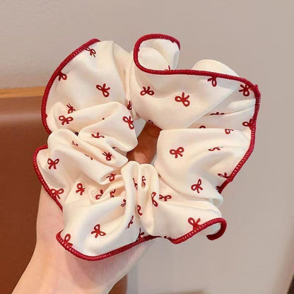 Gifty - Checked Print Detail Polyester Scrunchie