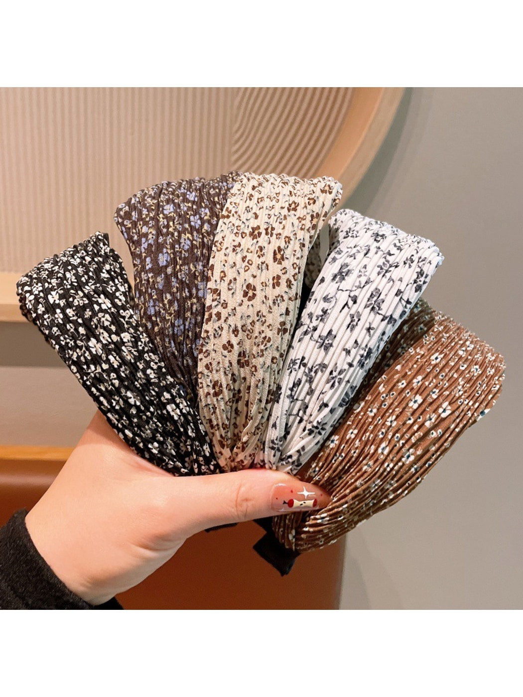 Gifty - Floral Print Fabric Wide Women's Headband