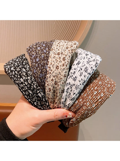 Gifty - Floral Print Fabric Wide Women's Headband